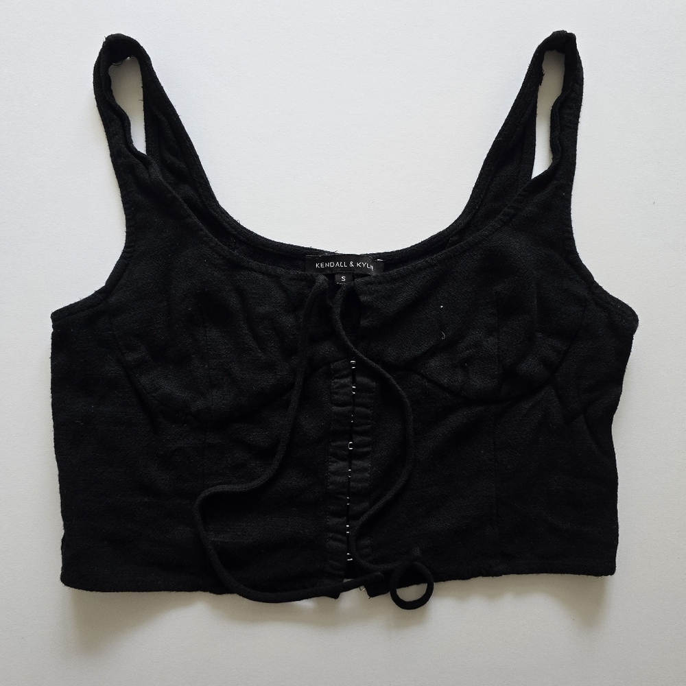 Kendall & Kylie Black Corset Top
